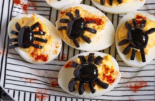 spider deviled eggs