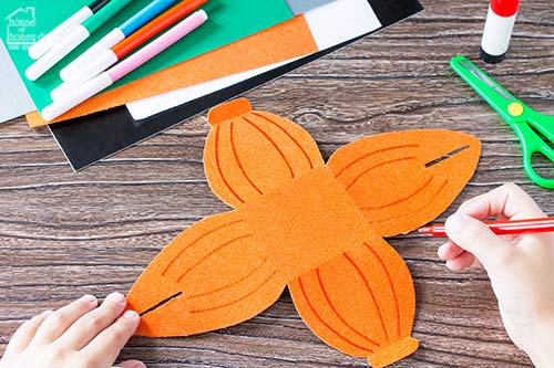 making pumpkin treat box