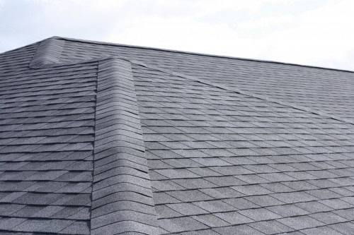 Architectural laminated roof shingles close up Australia