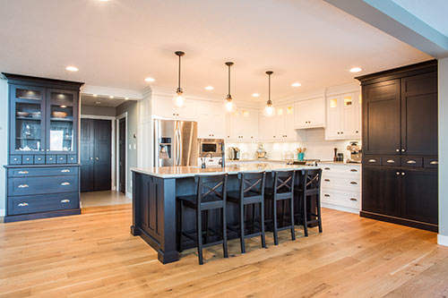 two-toned kitchen