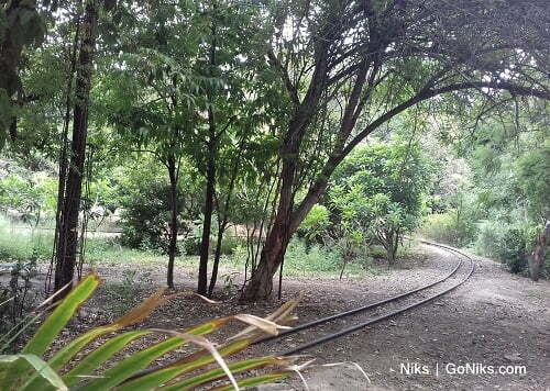 toy train in gulab bagh