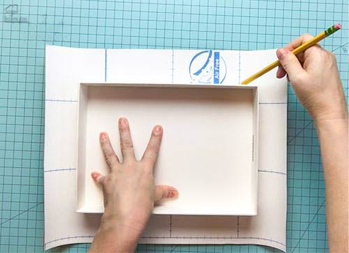 measuring contact paper to cover boxes