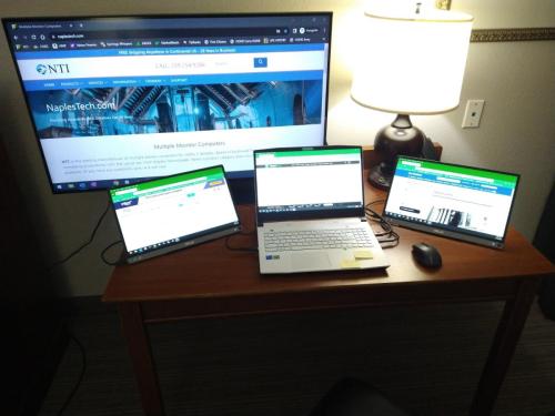 QuadStation Traveler in Hotel Room