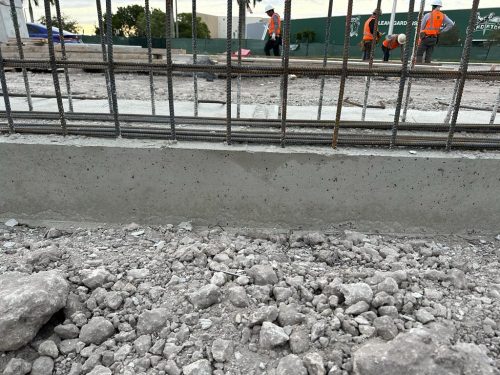 Reinforced Concrete Foundation with Rebar Grid