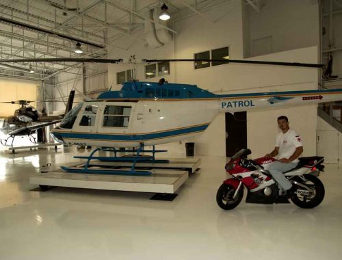 Eurocopter AS 355 f1 Helicopter and Bell heli Moto Rescue