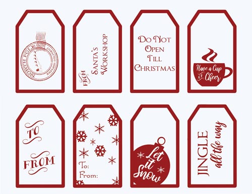 Free Printable Christmas Tags - Pink Polka Dot Creations