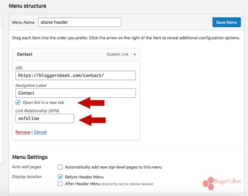 Adding Nofollow Navigation Links In WordPress