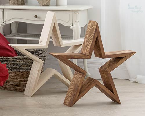 large wood stars