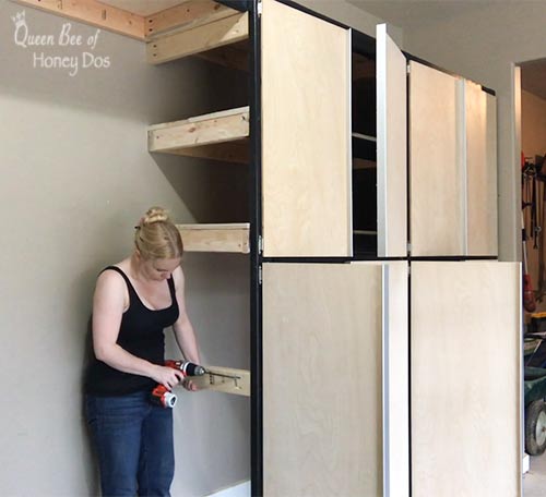 converting shelves into cabinets