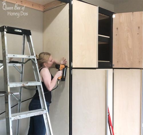 converting shelves into cabinets