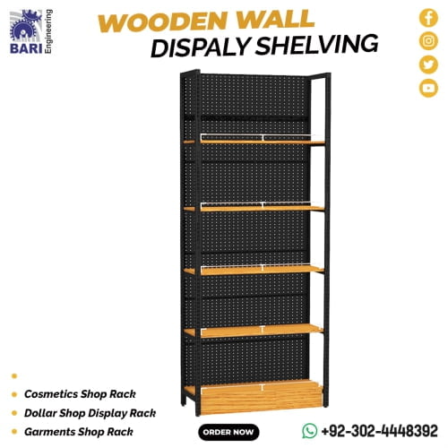 Wooden Wall Display Shelving