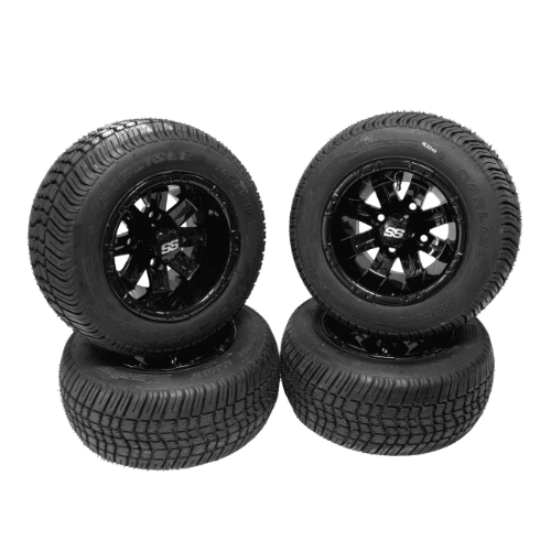 Golf Cart Mag Wheels REX 10 inch Set of 4 Gloss Black