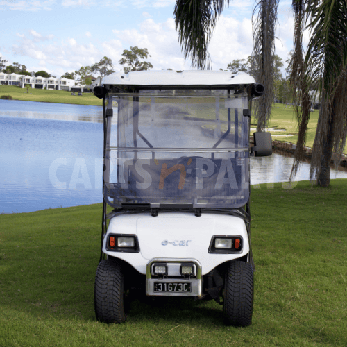 2014 ECAR A4 Dominic 4 Seat White Golf Cart - Image 2