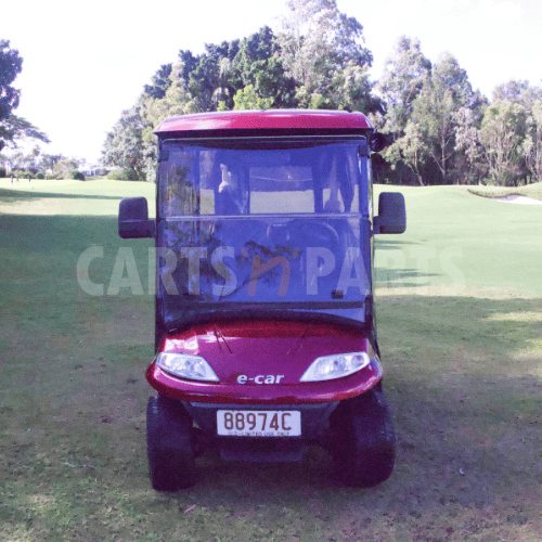 2020 ECAR 627 2 Seat Burgundy Golf Cart - Image 2