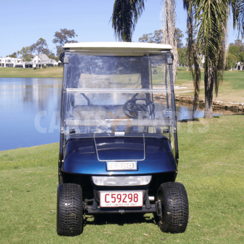 2007 EZGO TXT Caddy 4 Seat Blue Grey Golf Cart - Image 2