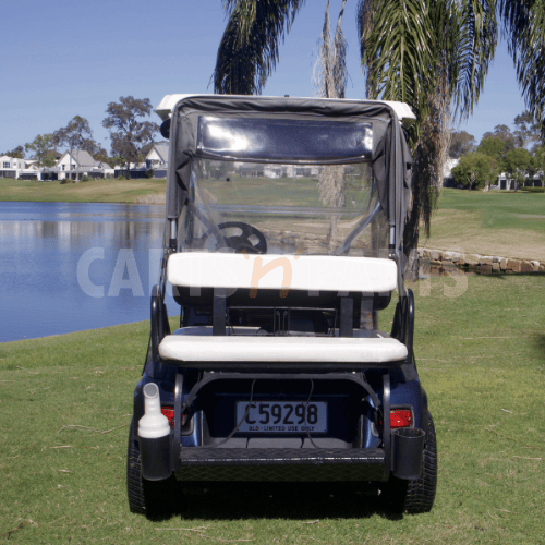2007 EZGO TXT Caddy 4 Seat Blue Grey Golf Cart - Image 3