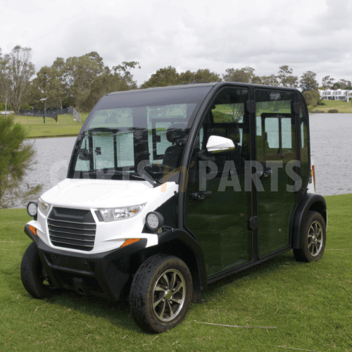 2018 ECAR S Series 4 Seat White Golf Cart