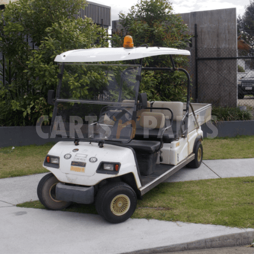 2015 ECAR AH4 4 Seat White Golf Cart