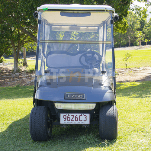 2001 EZGO TXT 4 Seat Silver Grey Golf Cart - Image 2