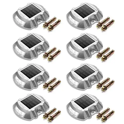 JACKYLED 8-Pack Solar Dock Lights