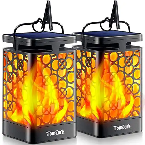 TomCare Flickering Flame Solar Lantern