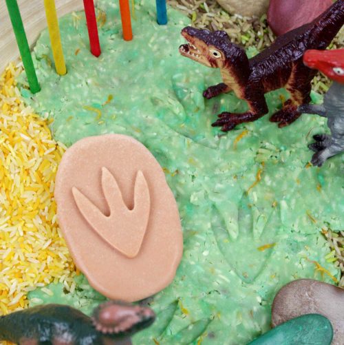 Dinosaur Play Dough with Texture