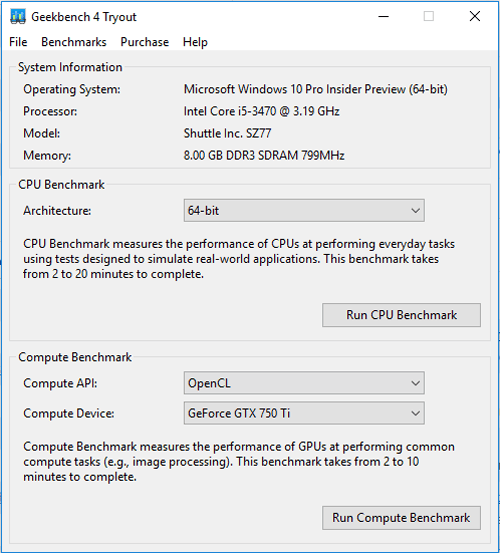 Geekbench meet hoe snel je hardware is.