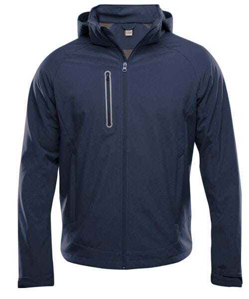 Hoge kwaliteit 3-laags softshell voor degene die op zoek is naar nét dat beetje extra. Deze hoogwaardige softshell met afneembare capuchon en reflecterende details biedt bescherming tegen regen en blijft ademend . De jas is professioneel afgewerkt met klittenband bij de mouwen