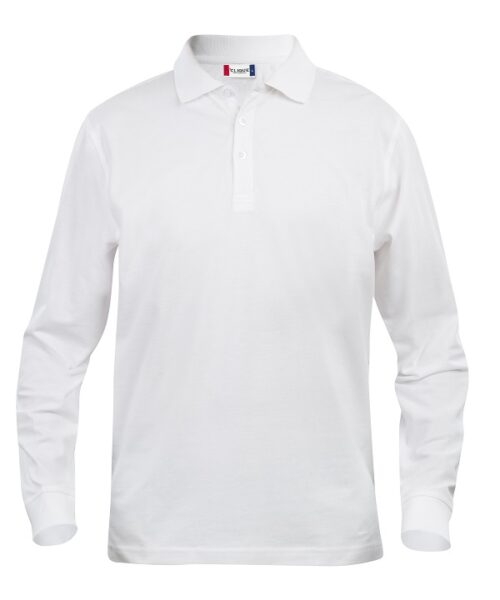 Klassieke polo met lange mouwen en een moderne pasvorm. De polo is hoogwaardig afgewerkt met ton sur ton knopen
