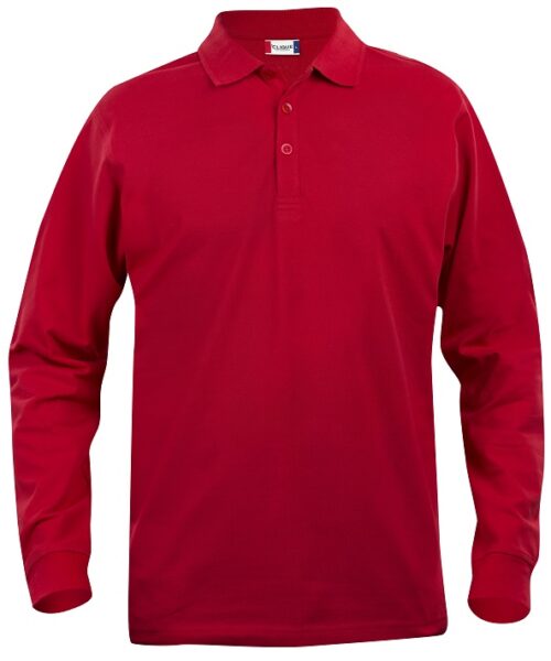 Klassieke polo met lange mouwen en een moderne pasvorm. De polo is hoogwaardig afgewerkt met ton sur ton knopen