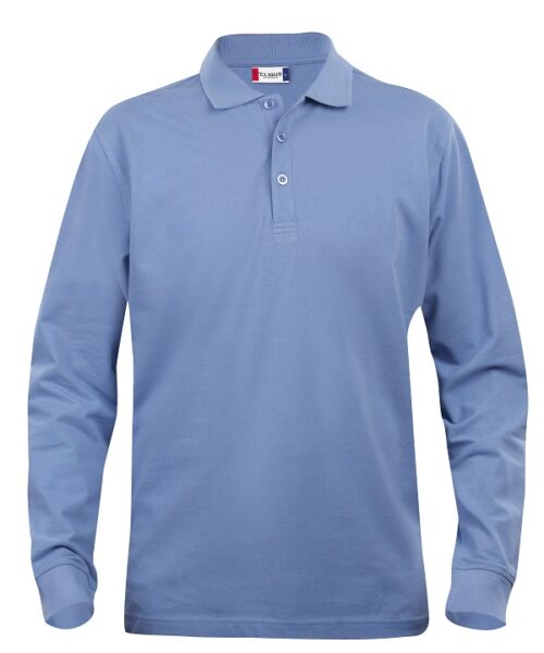 Klassieke polo met lange mouwen en een moderne pasvorm. De polo is hoogwaardig afgewerkt met ton sur ton knopen