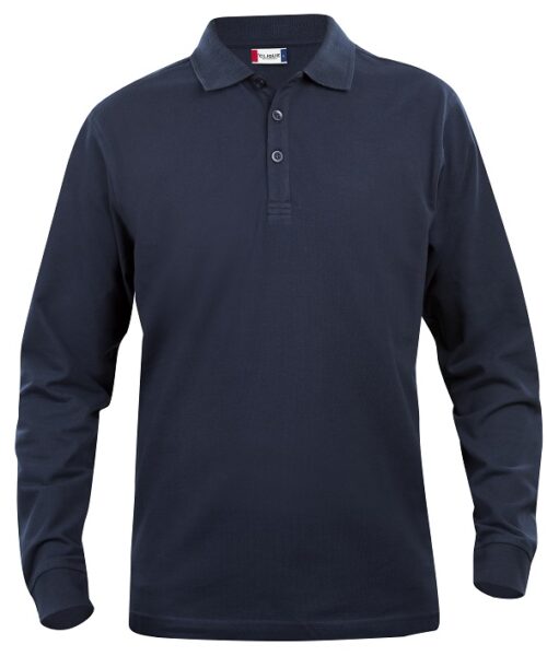 Klassieke polo met lange mouwen en een moderne pasvorm. De polo is hoogwaardig afgewerkt met ton sur ton knopen