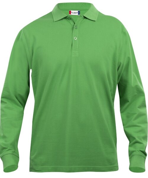 Klassieke polo met lange mouwen en een moderne pasvorm. De polo is hoogwaardig afgewerkt met ton sur ton knopen
