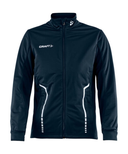 Het Club Jacket voor kids is een zeer functioneel en klassiek trainingsjack voor langlaufen met winddichte voorkant en elastische