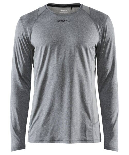 Geavanceerd traingsshirt met lange mouwen van zacht gerecycled polyester met efficint vochttransport voor intensieve dagelijkse training. Ergonomisch ontwerp voor optimale pasvorm met mesh details voor verbeterde ventilatie. Het shirt heeft een verborgen ritszakje aan de rechter zijde en is voorzien van het Craft logo aan de voorkant en het logo met zes stippen aan de achterkant.