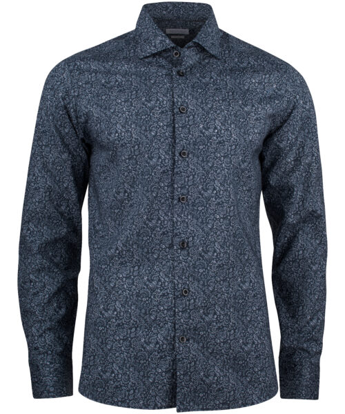 J. HARVEST & FROST INDIGO BOW 37 SLIM SHIRT