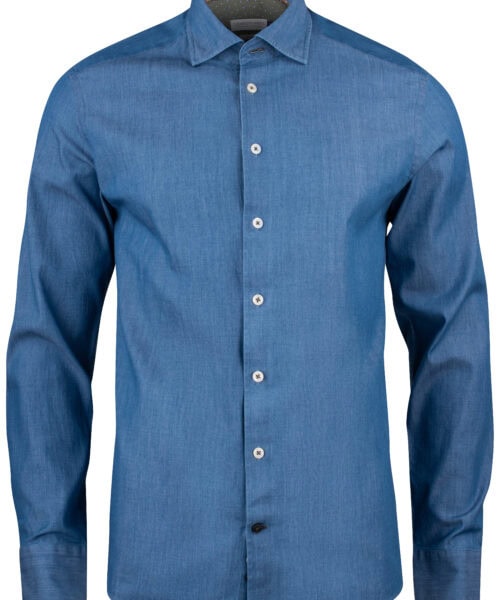 J. HARVEST & FROST INDIGO BOW 130 REGULAR SHIRT