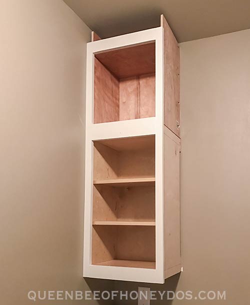 How to Install Stacked Cabinets Over Builder's Grade