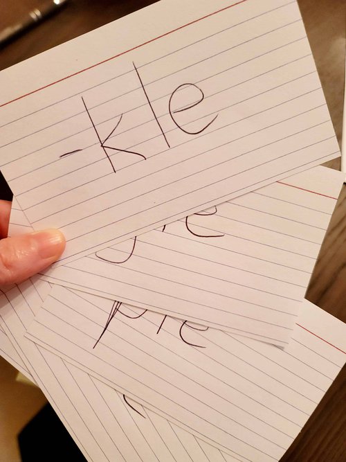 consonant le syllable flashcards