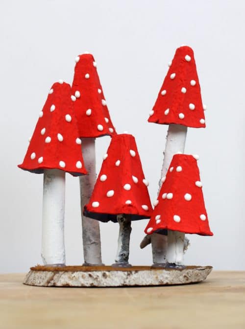 Recycled Egg Carton Toadstool Craft