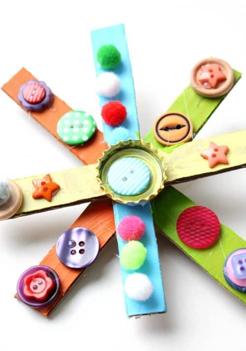 Recycled Cardboard Star Wand craft idea for kids