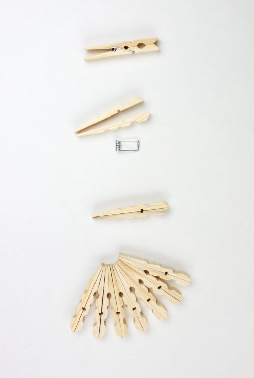 Wooden Clothespin Snowflake Decoration