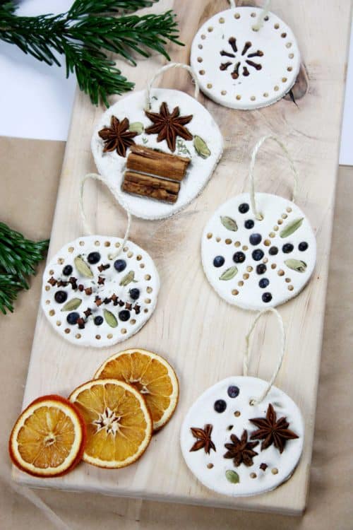 Christmas Spice Ornaments with Salt Dough