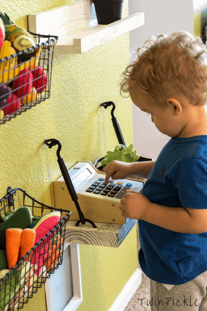 Simple DIY Market Stall for Kids Playroom