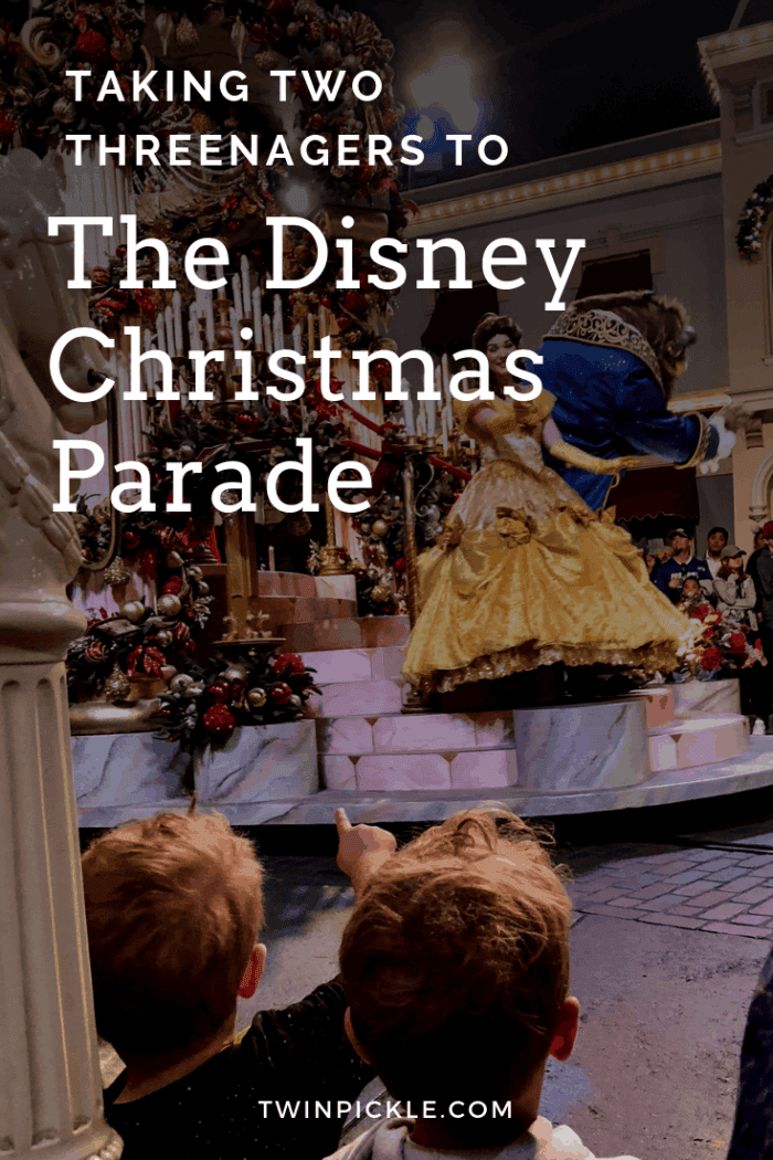 Taking Twin Threenagers to the Disney Christmas Parade