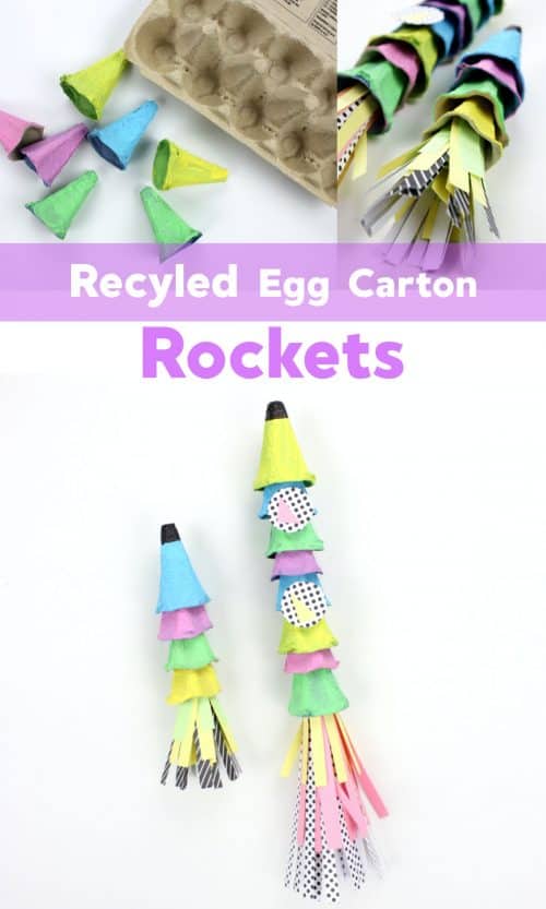 Recycled Egg Carton Rocket
