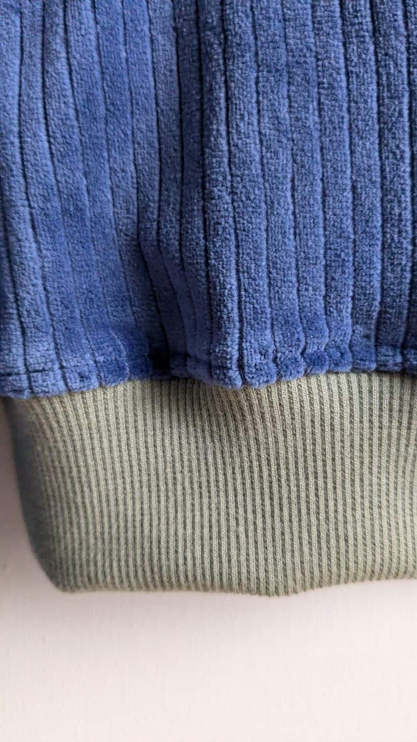 Sweatshirt Femme, Velours Bleu Gris, Elégant – Image 3