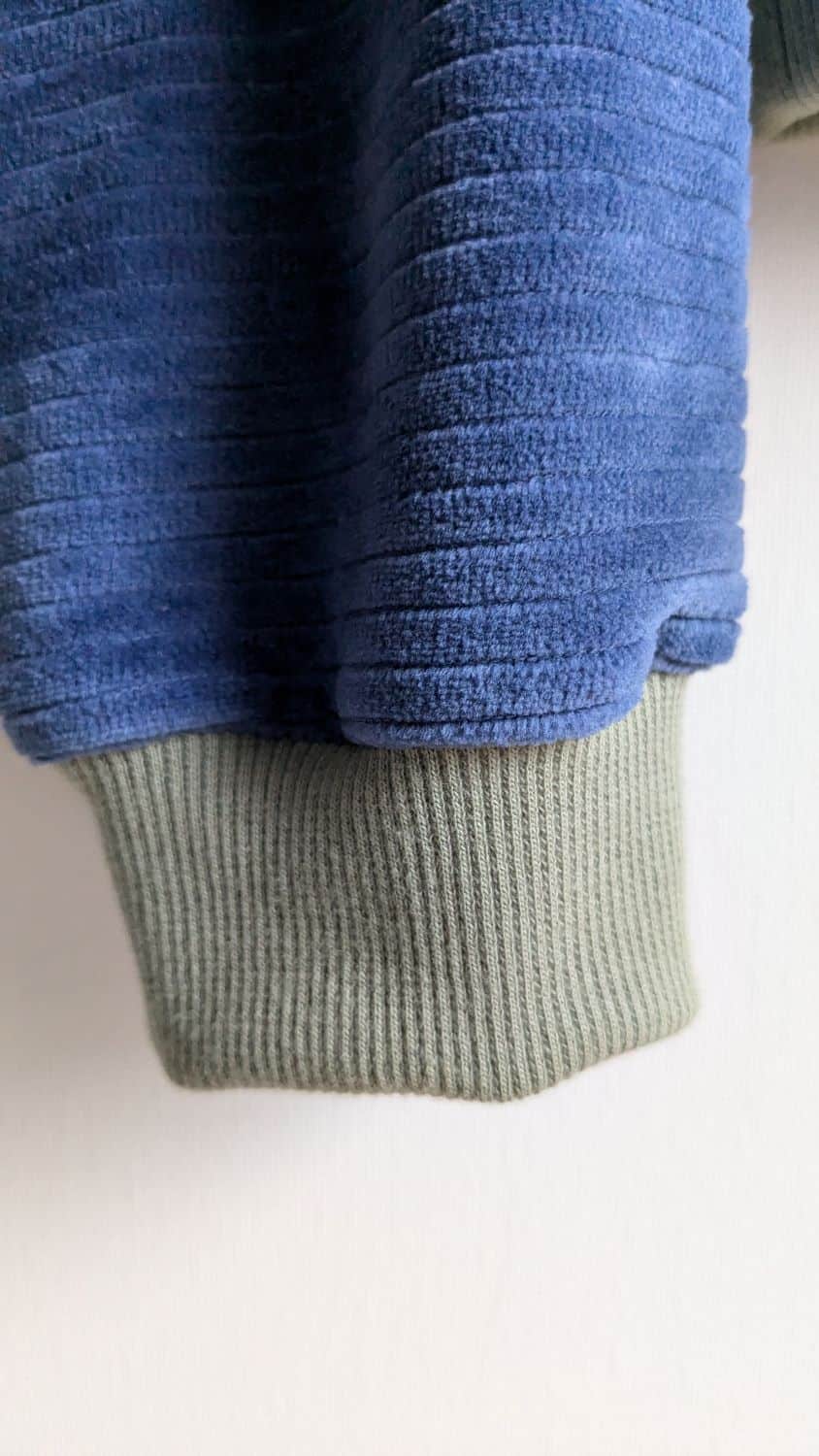 Sweatshirt Femme, Velours Bleu Gris, Elégant – Image 2