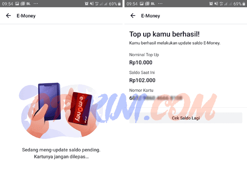 TopUp E-Money Mandiri
