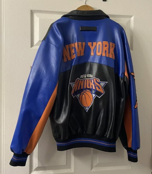 Knicks top leather jacket